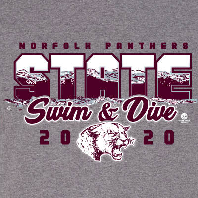 Swimming Championships Shirt with Water Design Elements
