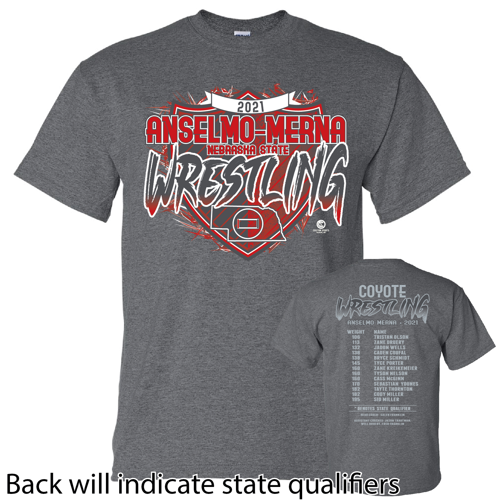 Anselmo Merna State Wrestling Custom Sports